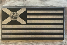 Load image into Gallery viewer, American Flag with Florida State Flag, Wood Flag, American Flag, Florida, State Flag, Wood Decor, Decor

