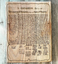 Load image into Gallery viewer, Declaration of Independence Wood Sign, Laser Engraved Oak Sign, Desk Plaque, Office Sign, Office Art, Den Art, Mancave Art
