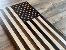 Load image into Gallery viewer, Rustic Stained Wooden American Flag, Wooden Flag, Wood Flag, American Flag, Home Decor, Office Decor, Wooden Flag
