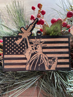 Statue of Liberty AR15 Flag Christmas Ornament, Patriotic Ornament, Christmas Ornaments, AR15, NYC