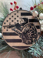 Trump Soldier Christmas Ornament, Patriotic Ornament, Christmas Ornaments, Trump, MAGA