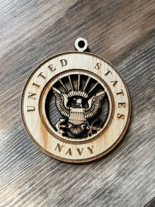 United States Navy Christmas Ornament, Navy, Patriotic Ornament, Christmas Ornaments, 2022 Ornament, 2022 Keepsake