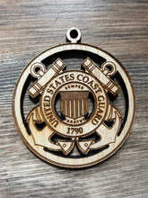 Load image into Gallery viewer, Coast Guard Christmas Ornament, USCG, Coast Guard, Patriotic Ornament, Christmas Ornaments, 2022 Ornament, 2022 Keepsake
