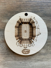 Load image into Gallery viewer, Florida Gators Ben Hill Griffin Stadium Ornament, Christmas Ornament, Gators Gift, Wood Ornament, Sports Gift, Football Gift, Custom Gift
