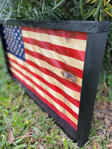 3D Wood Wavy American Flag, Wood Flag, Wood American Flag, American Flag, Wavy Flag, Home Decor, Man Cave Decor, Office Decor, Wood Art