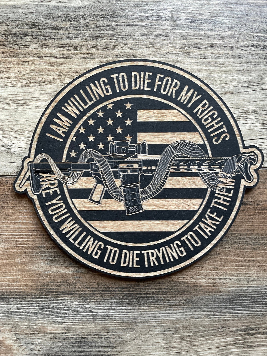Second Amendment Round Sign, Second Amendment, 2a, Pew Pew, Conservative, Republican, Patriot, Round Sign, Wood Sign, Fathers Day
