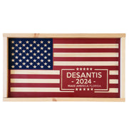 DeSantis 2024 Make America Florida Wood Flag, DeSantis, Florida, Wood Flag, American Flag, Wood Decor, Patriotic Decor, American, Wood Art