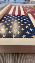 Load image into Gallery viewer, Trump 2024 Save America Again Wood Flag, Trump, MAGA, Make America Great Again, Wood Flag, American Flag, American, Patriotic Decor
