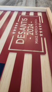 DeSantis 2024 Make America Florida Wood Flag, DeSantis, Florida, Wood Flag, American Flag, Wood Decor, Patriotic Decor, American, Wood Art