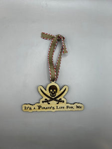 Pirates Life for Me Christmas Ornament, Patriotic Ornament, Christmas Ornaments, Pirate, Pirates, Jolly Roger