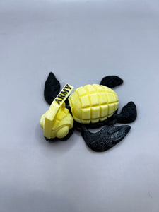 US Military Grenade Turtle Figurine, Armed Services, 3D Printed Grenade Turtle, 3D Printed Toy, Marines, Navy, Air Force, Army, Military