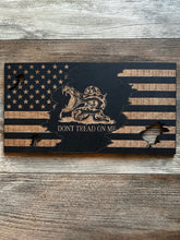 Load image into Gallery viewer, Don&#39;t Tread On Me Wood Flag, Dont Tread on Me, Wood Flag, Patriot, American Flag, Wood Decor, Wood Sign
