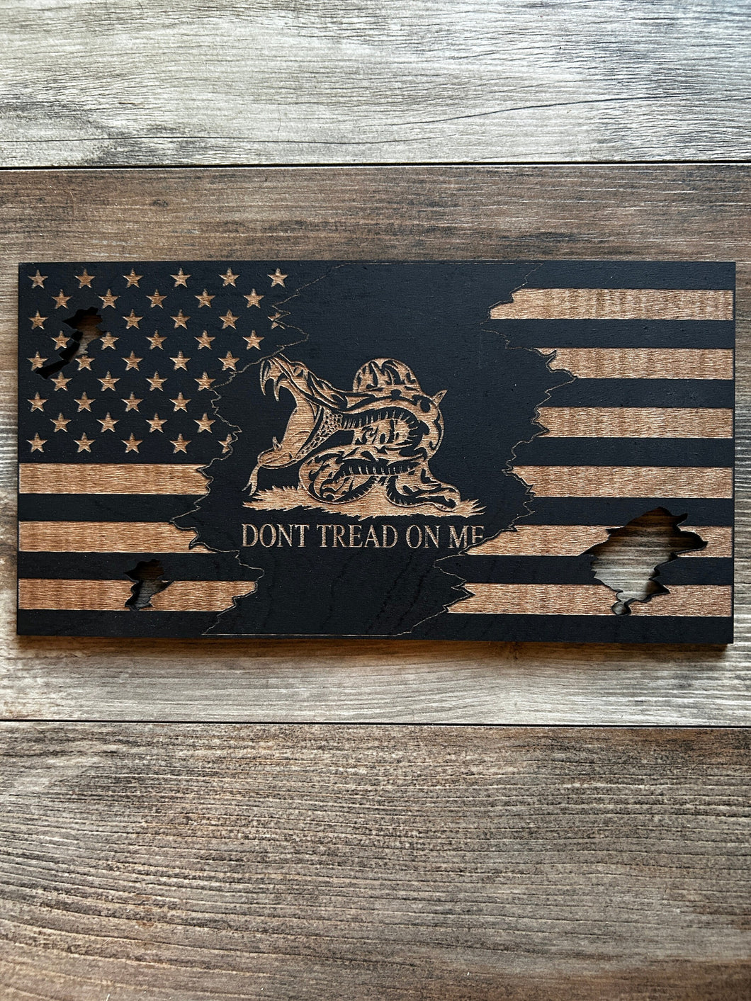Don't Tread On Me Wood Flag, Dont Tread on Me, Wood Flag, Patriot, American Flag, Wood Decor, Wood Sign