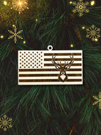 Deer American Flag Christmas Ornament, Patriotic Ornament, Christmas Ornaments, American Flag, Deer, Buck