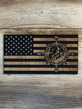 Load image into Gallery viewer, Dirt Bike Motocross American Wood Flag, Motocross Flag, Dirt Bike Decor, Motocross, Wood Flag, American Flag, Wood Decor, Motocross Gift
