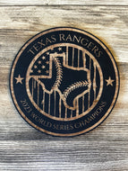 Texas Rangers Baseball Wood Flag, 2023 World Series, Texas Rangers, Texas, Baseball, Wood Art, Wood Sign, American Flag, Wood Decor