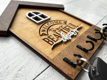 Load image into Gallery viewer, House Shaped Key Hangers, Wood Gift, 18 Designs, Realtor Gift, Christmas Gift, Housewarming Gift, Welcome Personalization &amp; Custom Requests
