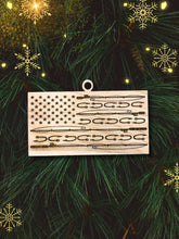 Load image into Gallery viewer, Fishing Pole American Flag Christmas Ornament, Patriotic Ornament, Christmas Ornaments, American Flag, Fishing, Fish, Fishing Pole
