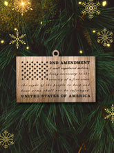 Load image into Gallery viewer, 2nd Amendment Flag Christmas Ornament, Patriotic Ornament, Christmas Ornaments, Ornaments, American Flag, 2a, Guns
