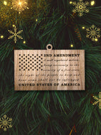 2nd Amendment Flag Christmas Ornament, Patriotic Ornament, Christmas Ornaments, Ornaments, American Flag, 2a, Guns
