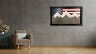 Rustic American Flag Mountain Flag, Mosaic Flag, Mountain Flag, Mountain Art, Handmade Gift, Wood Flag, Wall Art, Wood Art, Home Decor